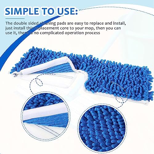 Chengu 12-Piece Microfiber Flip Mop Refills Replacement Heads