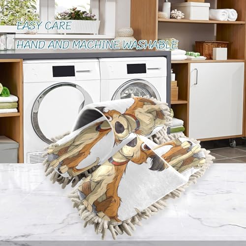 Bulletgxll Cartoon Dog Mopping Slippers L Size