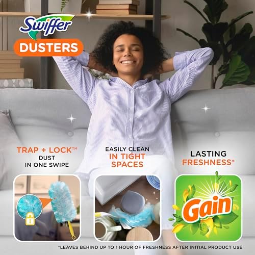 Swiffer Dusters Multi-Surface Refills Gain Scent 18 Count Pack of 4
