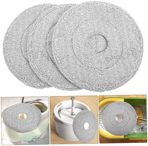 3pcs Reusable Cotton Mop Heads for Wet Dry Cleaning