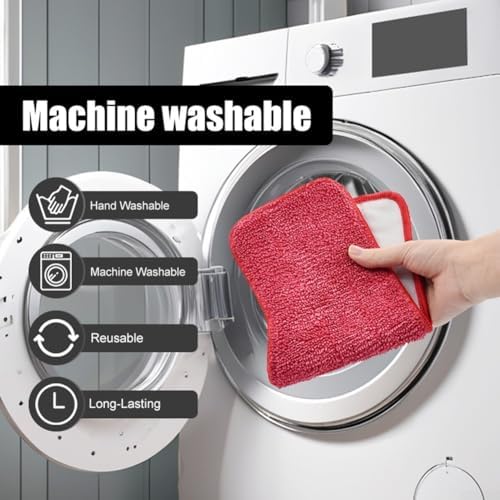 Marebm Vacuum Mop Pads 6 Pack Reusable Microfiber