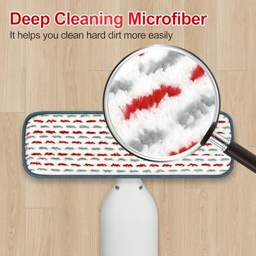 4 Pack Reusable Swiffer Power Mop Pads - Thicker Microfiber