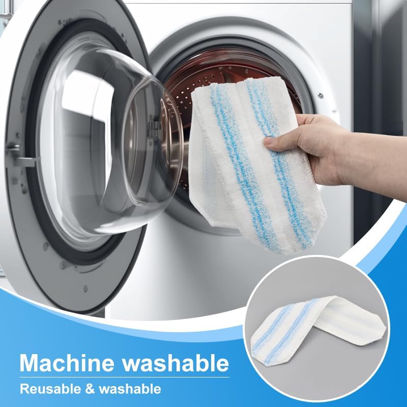 Rinakou 2 Pack Reusable Mop Pads for H2prO System