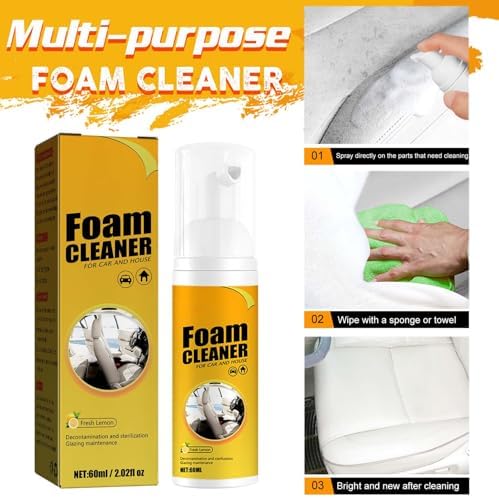 Premium Multi-Purpose Foam Cleaner for Car Steering Wheel and More