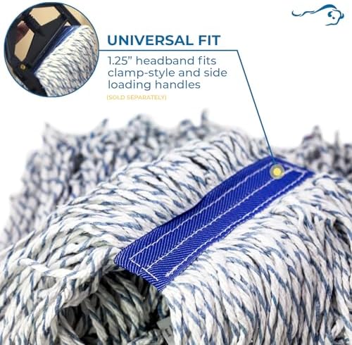 KLEEN HANDLER Cut End Finish Mop Heads 125 Universal 24-Pack