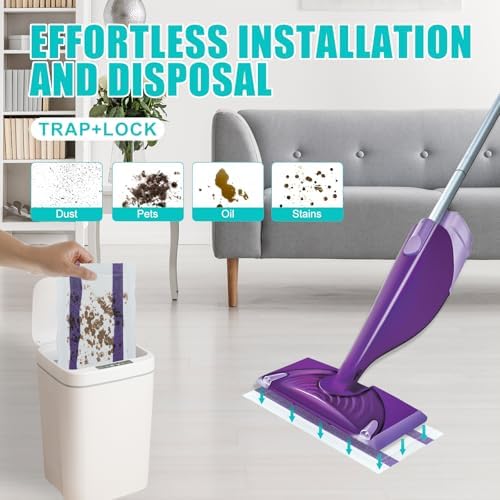 ZQZiQi 60 Count Swiffer Wet Jet Mop Pad Refills