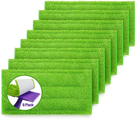 8 Pack Reusable Mop Pads for Swiffer Wet Jet Mops