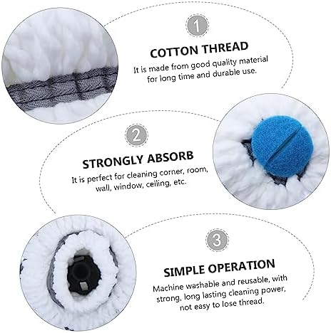 Minkissy Replacement Mop Head for Home and Commercial Cleaning