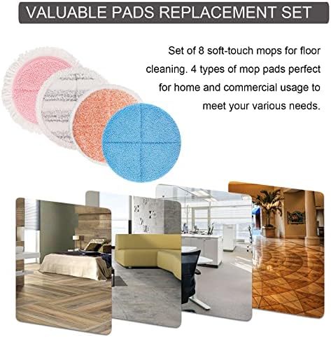 GreeSuit Electric Mop Pads 8 Pack 728in Round Replacement