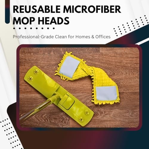 Green Direct Washable Microfiber Mop Head 3 Pack - Yellow 1