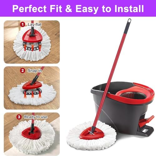 Dykucic Microfiber Mop Head Replacement for O Cedar Easy Wring