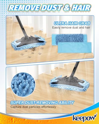 KEEPOW 4 Pack Microfiber Steam Mop Pads for Wagner 905e915e925e