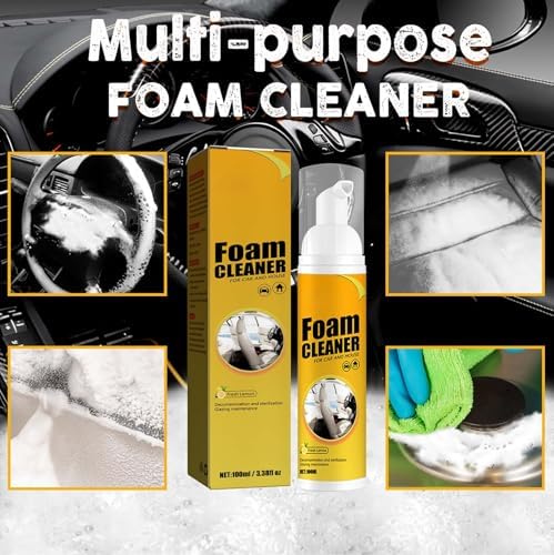Premium Multi-Purpose Foam Cleaner for Car Steering Wheel and More