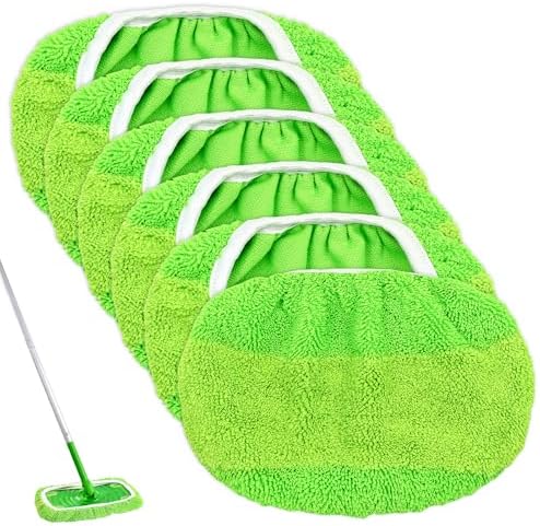 DLAIMI Reusable Microfiber Mop Pads 6PCS for Swiffer Sweeper