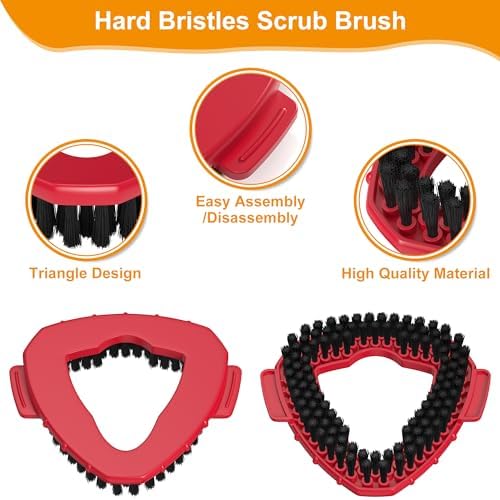 Folews Red Scrubber Mop Head for O-Cedar EasyWring 1-Tank System