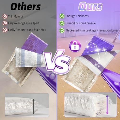 60 Count Disposable Wetjet Pads Refill for Swiffer Wet Jet Mop