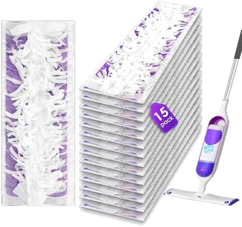 15 Pack PowerMop Pads for Swiffer PowerMop Replacement