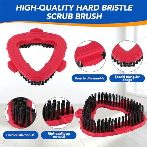 O Ceda EasyWring 1-Tank Scrub Brush Head Replacement - 2 Pack Hard Bristle