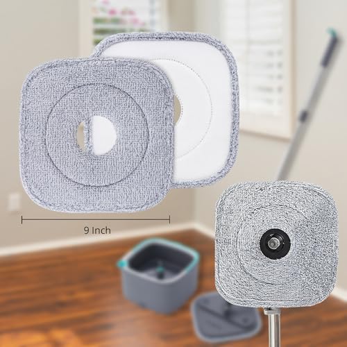 True Tidy 2-Pack 9 Inch Microfiber Mop Pads for SPIN-800