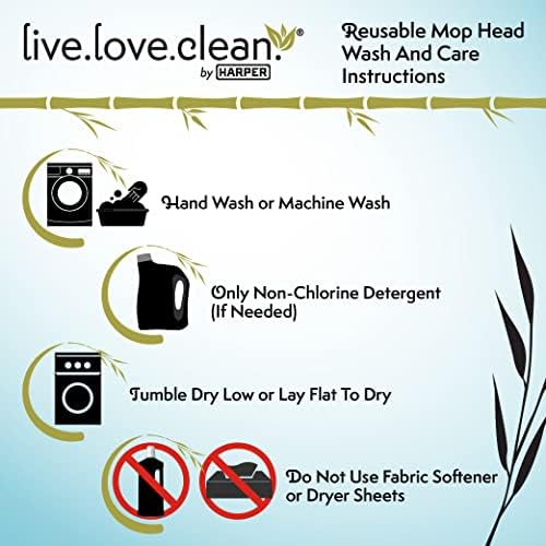 Harper Bamboo Dust Mop Pad Refill 2-in-1 WetDry