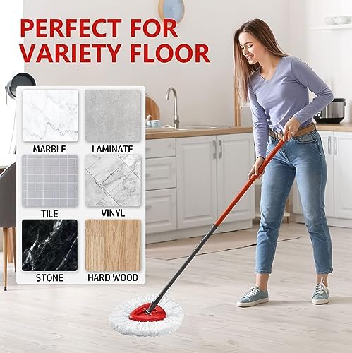 INKjetsclub Compatible Spin Mop Replacement Heads 2 Pack White