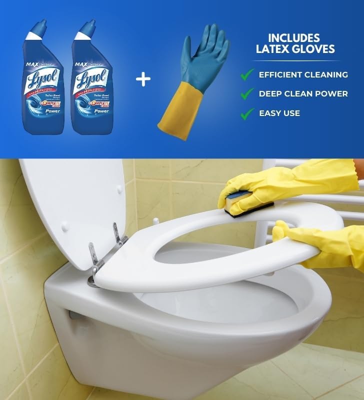GROVE Fresh Scent Toilet Cleaner 24 oz with Gloves Bundle