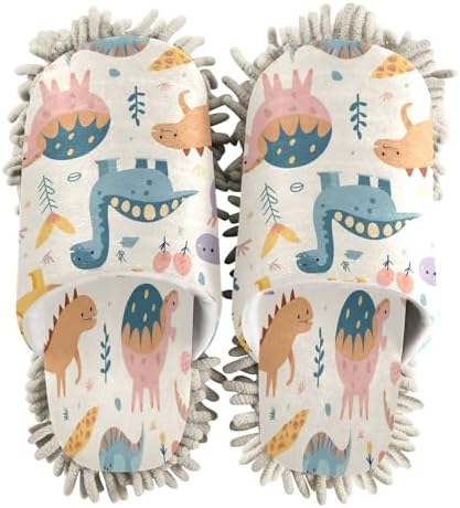 Zhirexin Dinosaur Cleaning Slippers for Men Women