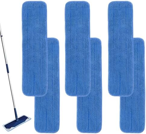 L Luke Supply Microfiber Spray Mop Pads 6 Pack Blue