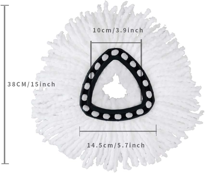 6 Pack Spin Mop Replacement Heads Microfiber