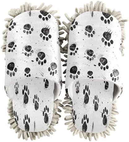 Bulletgxll Mopping Slippers for Men Women - Washable Microfiber Floor Mop Slippers