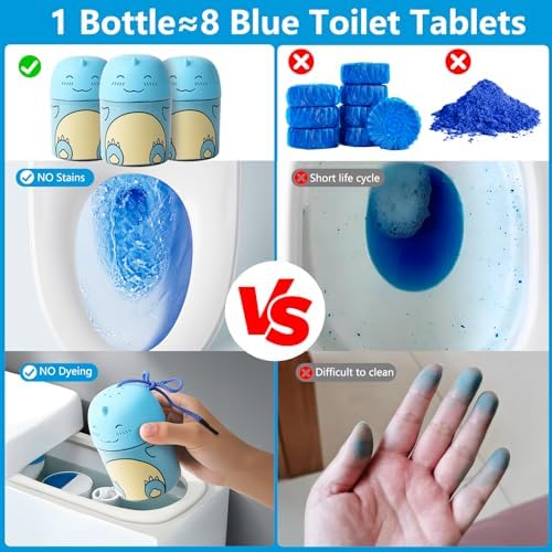 Rilafuvu Dinosaur Toilet Bowl Cleaner Bottle with Ocean Scent 1