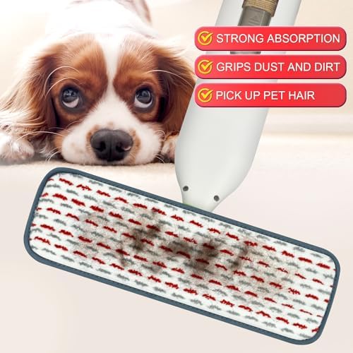 4 Pack Reusable Swiffer Power Mop Pads - Thicker Microfiber