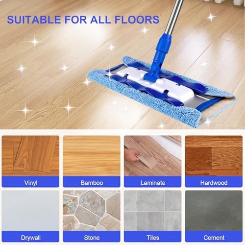 16 Inch Microfiber Mop Pads Replacement for SIGA - 8 Pack
