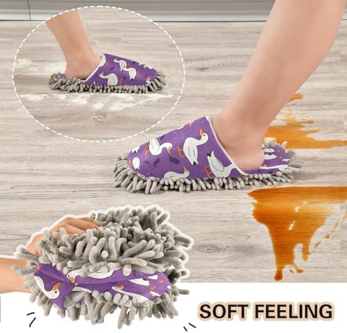 Cute Ducks Mop Slippers - Washable Floor Cleaning Slippers for Men Women