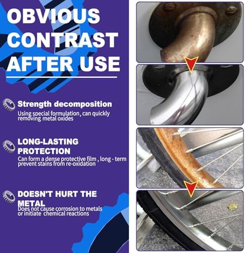 Homomdy Rust Remover Spray 3pcs - Multipurpose Metal Cleaner