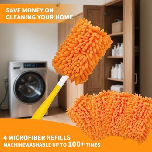 REBLEU Reusable Duster Refill - 4 Pack for Swiffer Hand Duster