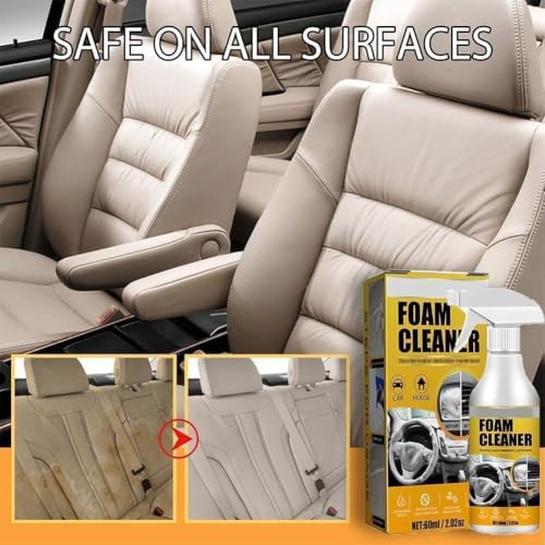 Aozonyoi Peony Car Interior Foam Cleaner 4 Pack