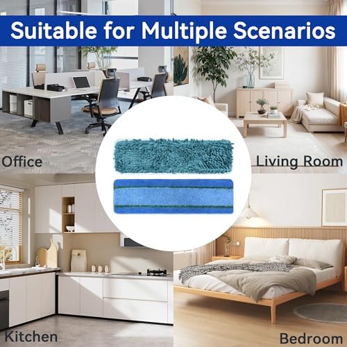 4 Pack 18 Inch Microfiber Chenille Mop Pads for Bona Mops