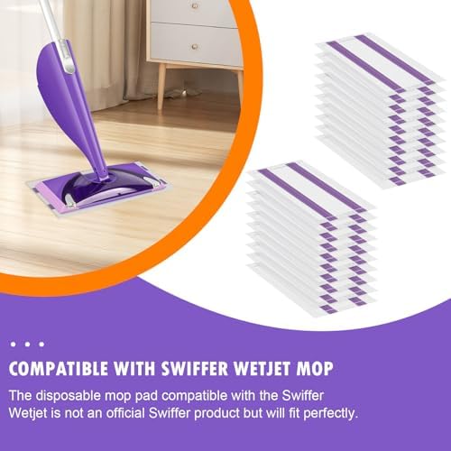 KTNAid 20 Pack Swiffer WetJet Mop Pads - Multi-Surface Compatible