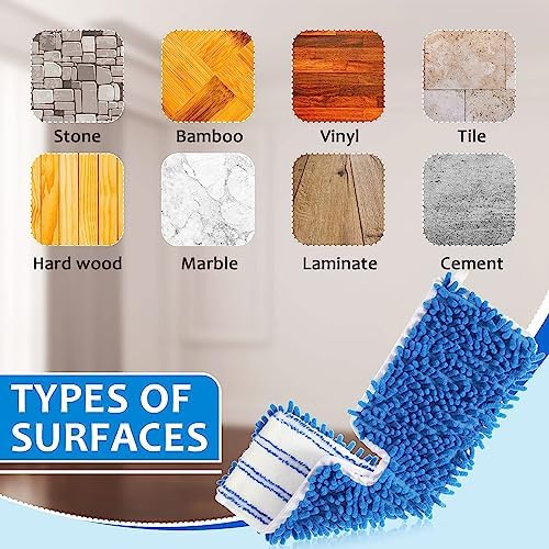 Chengu 12-Piece Microfiber Flip Mop Refills Replacement Heads
