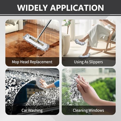 EKIORI Mop Slippers Socks for Walk Clean