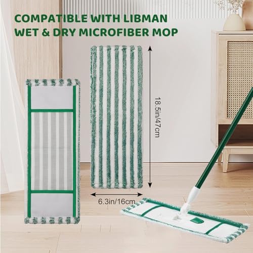 4 Pack Mop Pads for Libman Microfiber Dust Mop