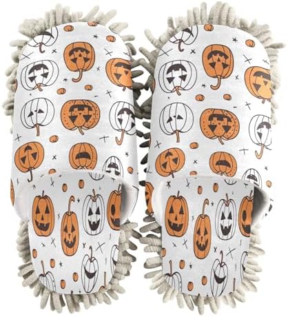 Zhirexin Halloween Pumpkin Cleaning Slippers 1