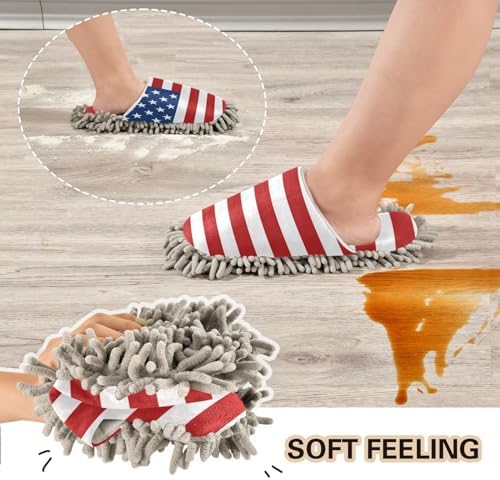 Zhirexin Cleaning Slippers with Microfiber Mop Pads