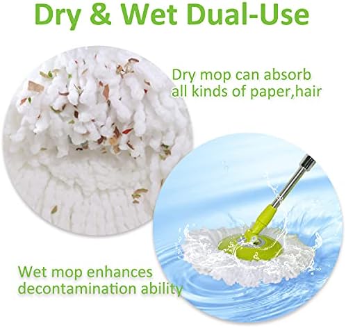 MZY LLC 4 Pack Spin Mop Refill Heads