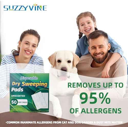 SUZZYVINE Dry Mop Refill Pads 787x1181 50 Count for Swiffer