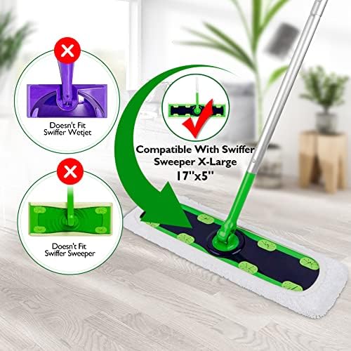 HOMEXCEL Reusable Microfiber Mop Pads - X-Large for Swiffer XL