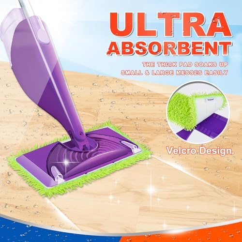 DR DAPPER 6 Pack Reusable Mop Pads for Swiffer Wet Jet