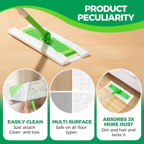 Peachicha Dry Sweeping Cloths Mop Refills 50 Count 1