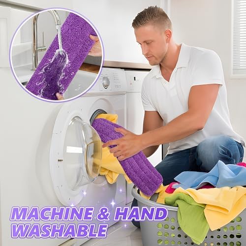 4X Reusable Mop Pads for Swiffer Power Mop